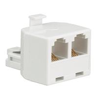 RS 1-TO-2 JACK MODULAR ADAPTER (WHITE)