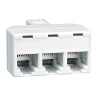 RS 1-TO-3 ADAPTER (WHITE)