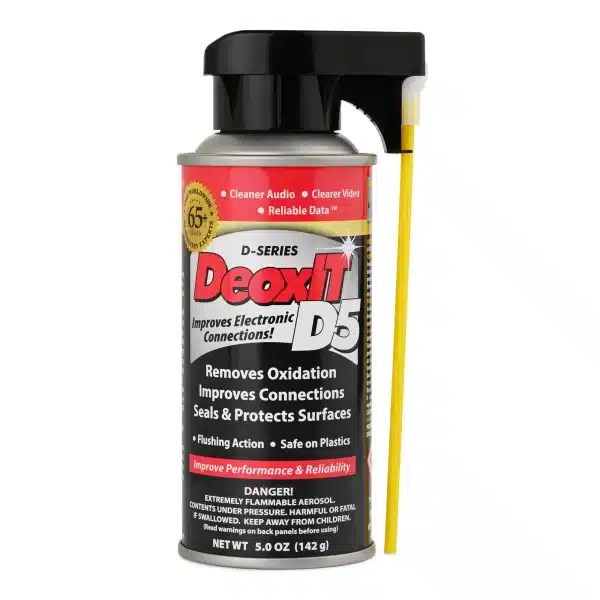 DeoxIT D5S-6 - 5% Solution, Flushing Action, Deoxidizer, Rejuvenator, Lubricant, and Protectant Spray