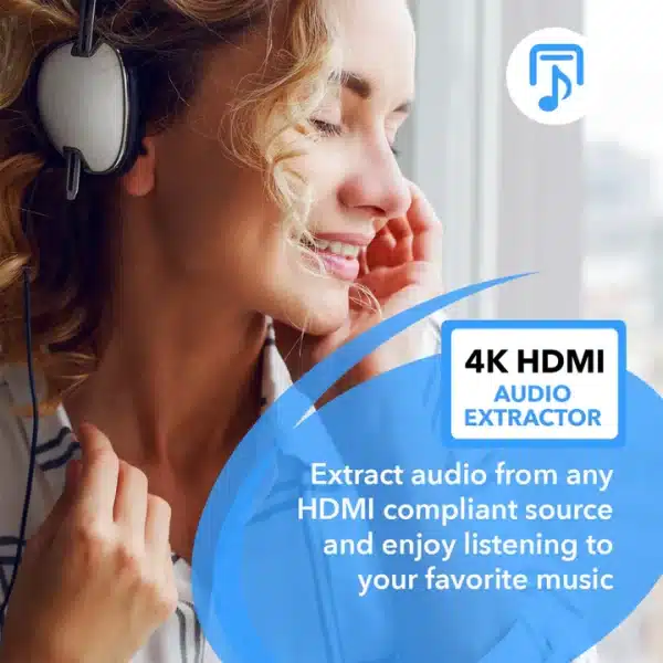 HDMI 4K Audio Extractor Converter - SPDIF + 3.5mm Output - Image 6