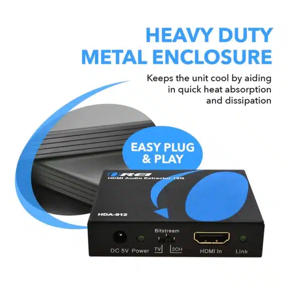 HDMI 4K Audio Extractor Converter - SPDIF + 3.5mm Output - Image 4