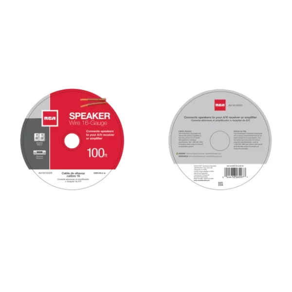 RCA 16-Gauge Speaker Wire, Clear – 100 ft. - Image 4