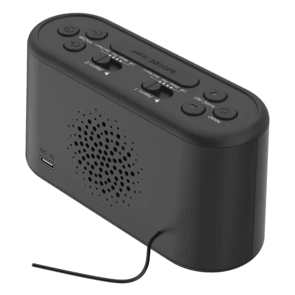 RCA Digital Radio Alarm Clock with Large Numbers and USB Charging - Image 4