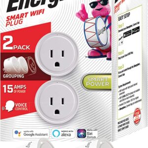 Energizer Connect Smart WiFi 15A Plug - 2-Pack