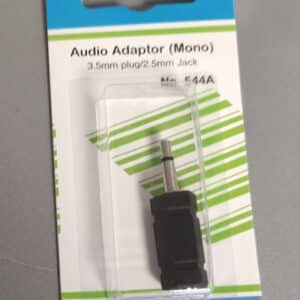 3.5mm M Mono Plug to 2.5mm F Mono Jack Audio Adapter