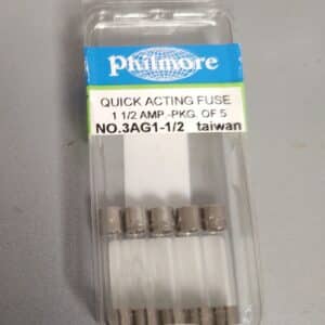 1.5A 1/4" x 1-1/4" 250V Fast-Acting 3AG Glass Fuse (5-Pack)