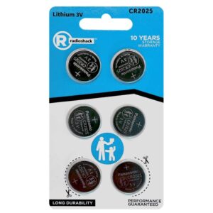 CR2025 3V Lithium Coin Cell Battery (6-Pack)