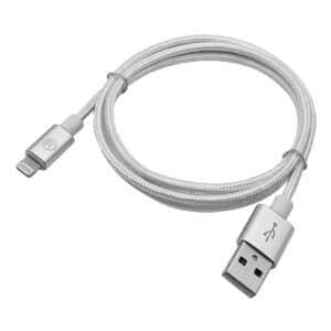 RadioShack Braided USB 2.0 A Male to Lightning Cable (3 Ft.) – White