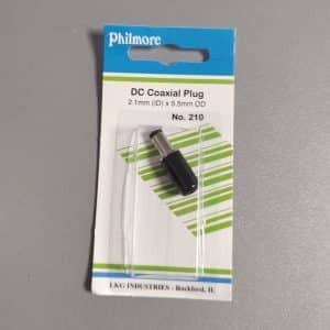 Size K Coaxial DC Power Plug 2.1mm ID 5.5mm OD