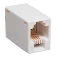 4-Pin (RJ-11/RJ-14) In-Line Coupler – White