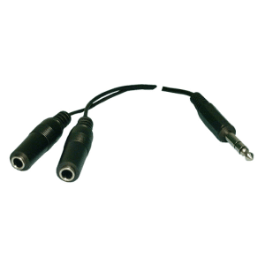 6-Inch 1/4-Inch Stereo Y Adapter – Dual Female to Single Male