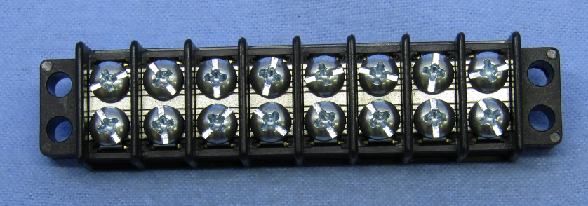 8-Position Dual-Row Barrier Strip – 30 Amp Terminal Block