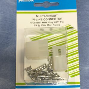 6-Pin .093" Molex-Style Connector Set with Pins (1 Pair)