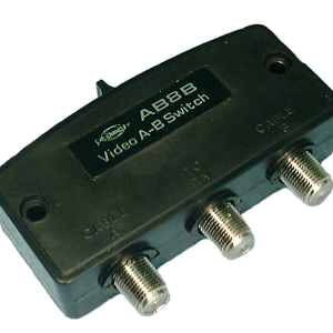 High-Isolation A/B Coax Switch Box – 75 Ohm RF Slide Switch