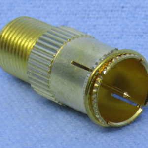 Gold F-Type Push-On Adapter – Female