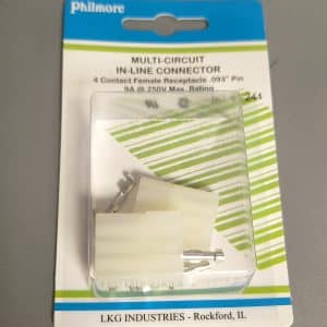 4-Pin .093" Pin & Socket Connector – Receptacle Housing