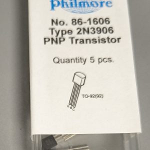 2N3906 PNP Transistor 5-Pack – TO-92 (86-1606)