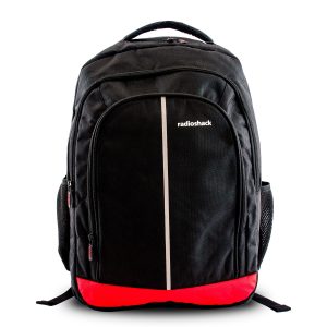 15.6" Adjustable Laptop Backpack – RadioShack Functional Series (Black with Red Accents)