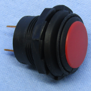 Splash Proof Push Button Switch SPST On/Off – Red Button (30-12344)