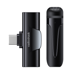 RadioShack USB-C Wireless Microphone for Android Recording & Streaming – 50 ft Range (3304389)