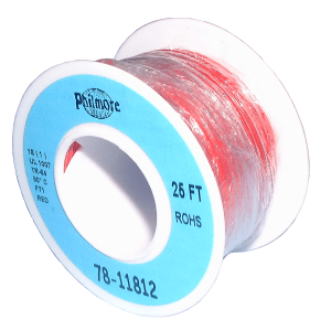 Solid Copper Hook-Up Wire 18 AWG 25 ft – Red