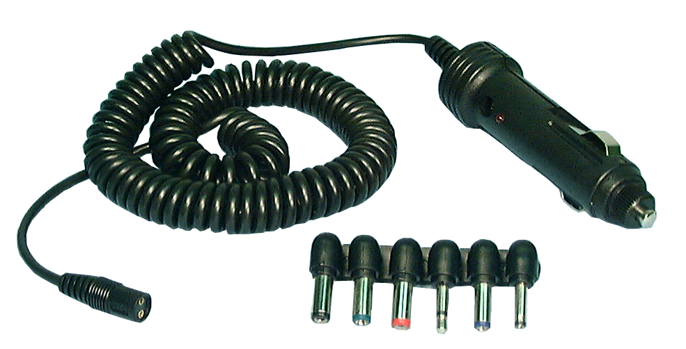 Automotive Universal DC Power Cord 10 ft Coiled – Cigarette Lighter Plug (TC6106)