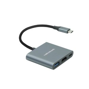 RadioShack 3-in-1 USB-C to HDMI Adapter with USB-A 3.0 & 100W Power Delivery