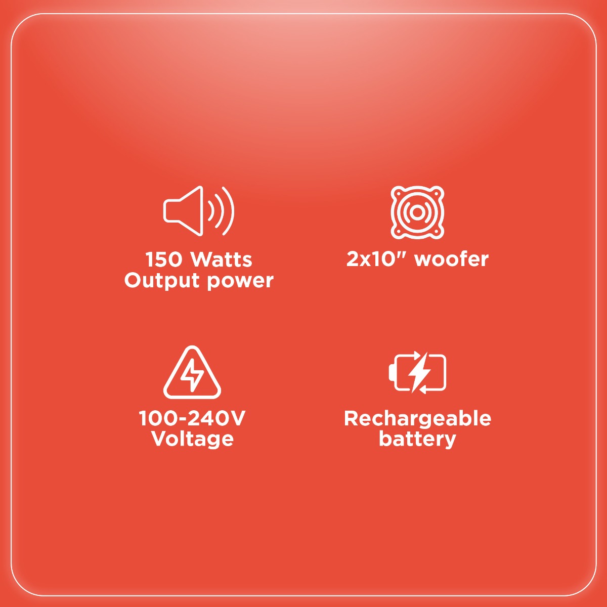 RadioShack Dual 10" Bluetooth Rechargeable Party Speaker – 3000W Portable PA System (Model 4001958) - Image 2