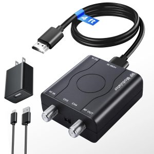 HDMI to RF Coaxial Modulator Converter – 1080p NTSC CH3/CH4 with HDMI Cable